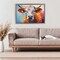 Stupell Industries Colorful Cattle Portrait Floating Frame, design by LSR Creative Studio